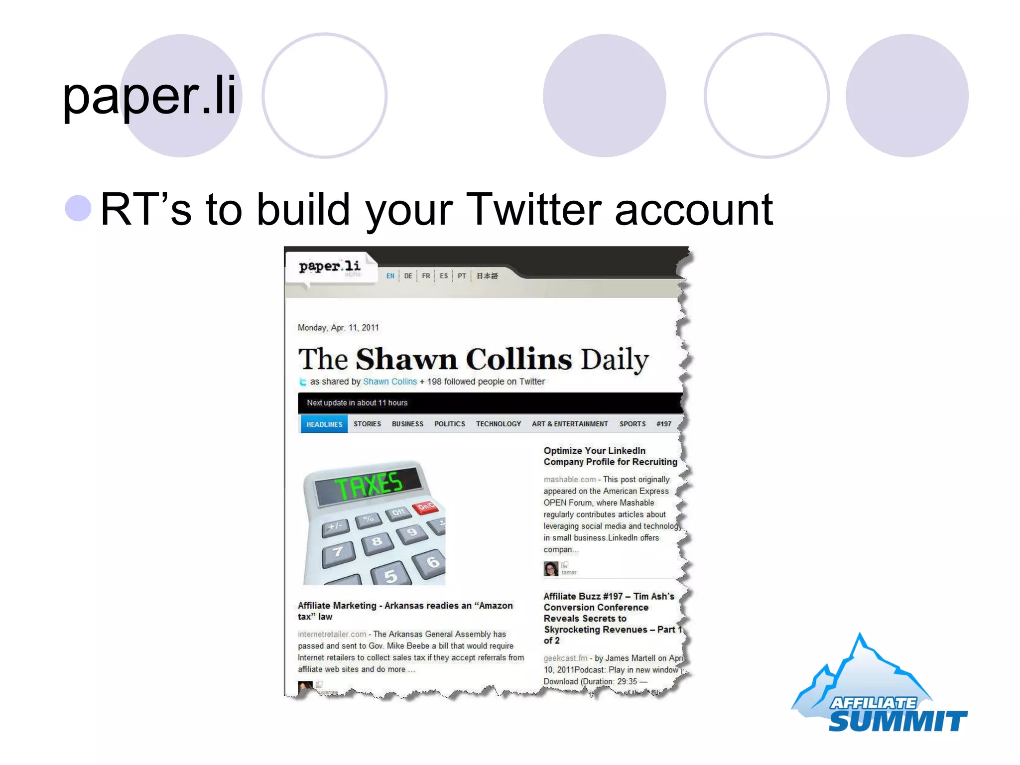 paper.li RT’s to build your Twitter account