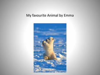 My favourite Animal by Emma
 