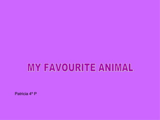 MY FAVOURITE ANIMAL Patricia 4º P 