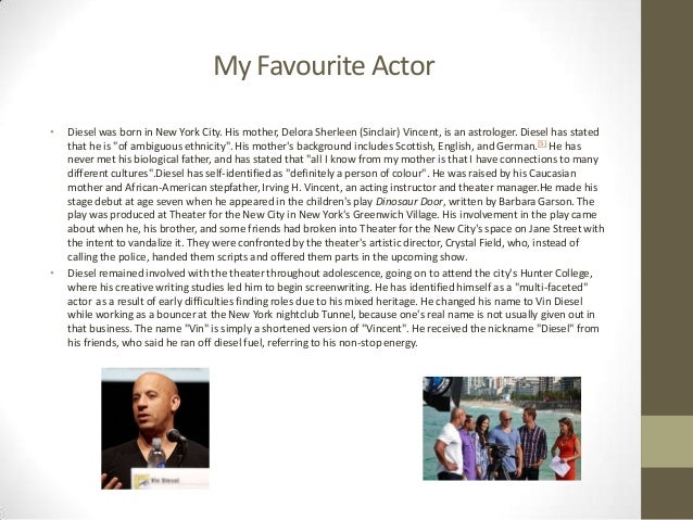 write an essay on my favourite actor