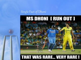 Single Fact of Dhoni
17
 