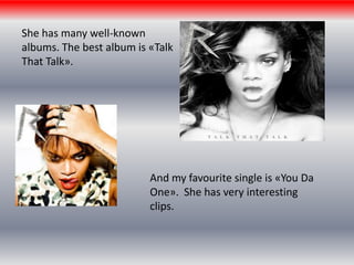 My Favourite Singer. Rihanna | PDF
