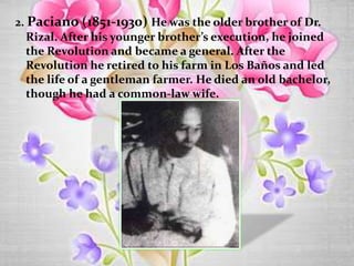 O Paciano Rizal rizal life and works chapter 1 | PPTX