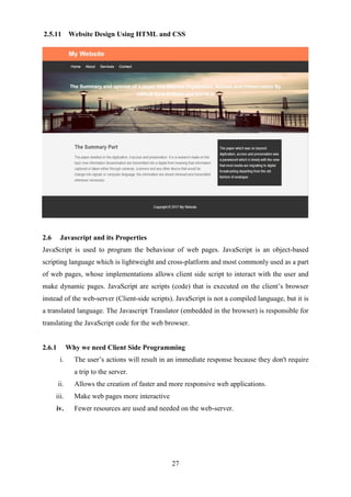 Field Work Report on Front End Web Development | PDF