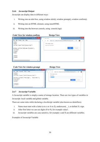 Field Work Report on Front End Web Development | PDF