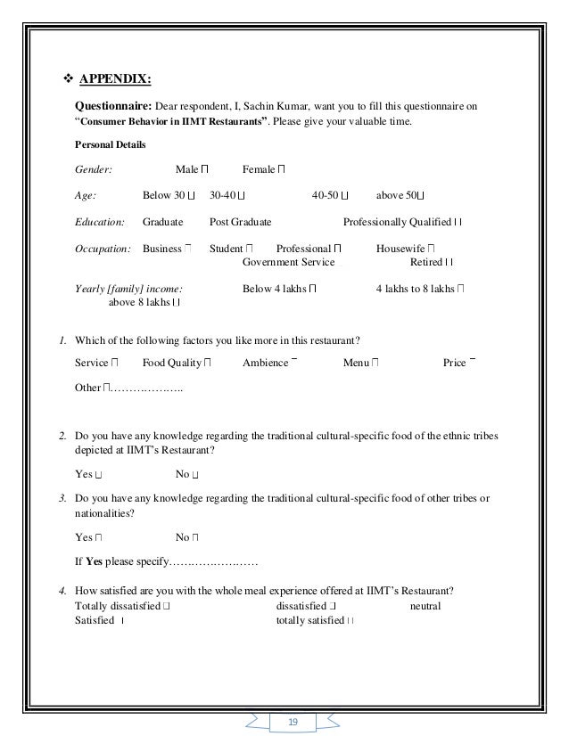 research paper on customer satisfaction in restaurants