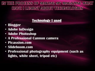 HOW DOES MY MAGAZINE ATTRACT/ADDRESS MY AUDIENCEContextThings that interest me