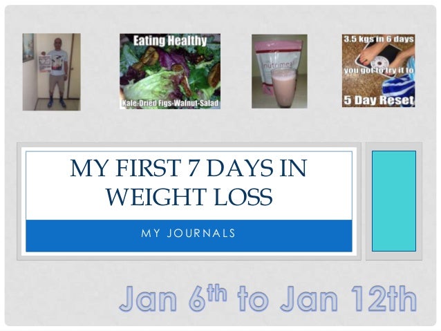 My First 7 Days In Weight Loss My Journals My First 7 Days In Weight Loss My Journals
