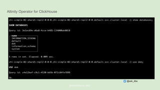 Altinity Operator for ClickHouse
@ChistaDATA Inc. 2022
@ask_dba
 