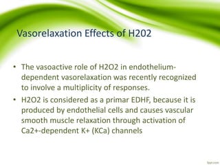 H2o2 Vascular H2O2 in physiological and pathological states | PPTX