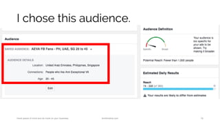 I chose this audience.
Have peace of mind and do more on your business. AnnKristine.com 16
 