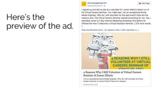 Here’s the
preview of the ad.
 