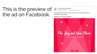 This is the preview of
the ad on Facebook.
 
