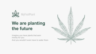We are planting
the future
Imagine you have plants that earn
money for you.
And you wouldn't even have to water them
 