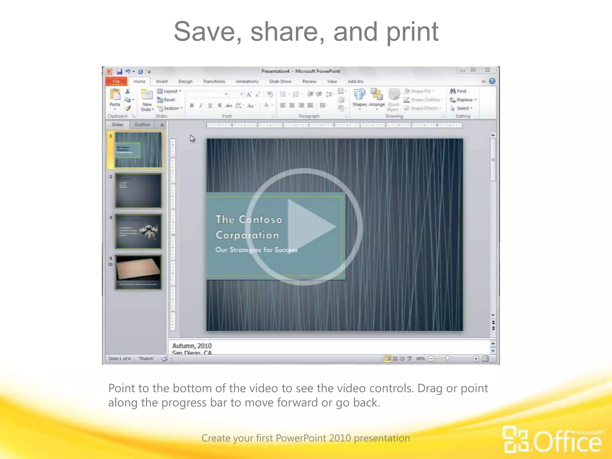 Course goals, cont.Create speaker notes to use when you present.