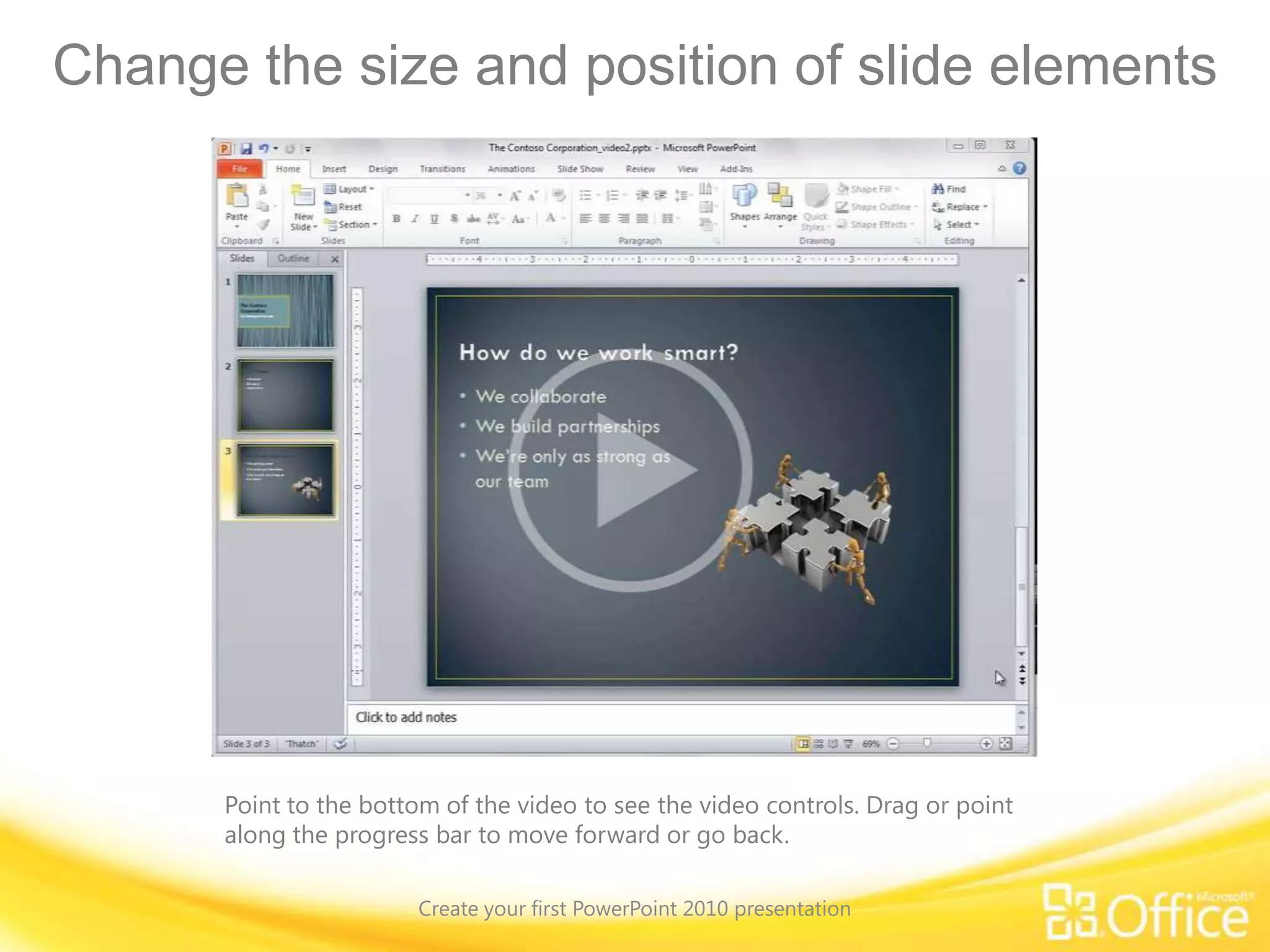 Course goalsCreate slides and add text. 