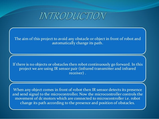 ppt on obstacle avoiding robot