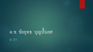 ด.ช. ชัยยุทธ บุญปั้นยศ
ม. 2/1
 