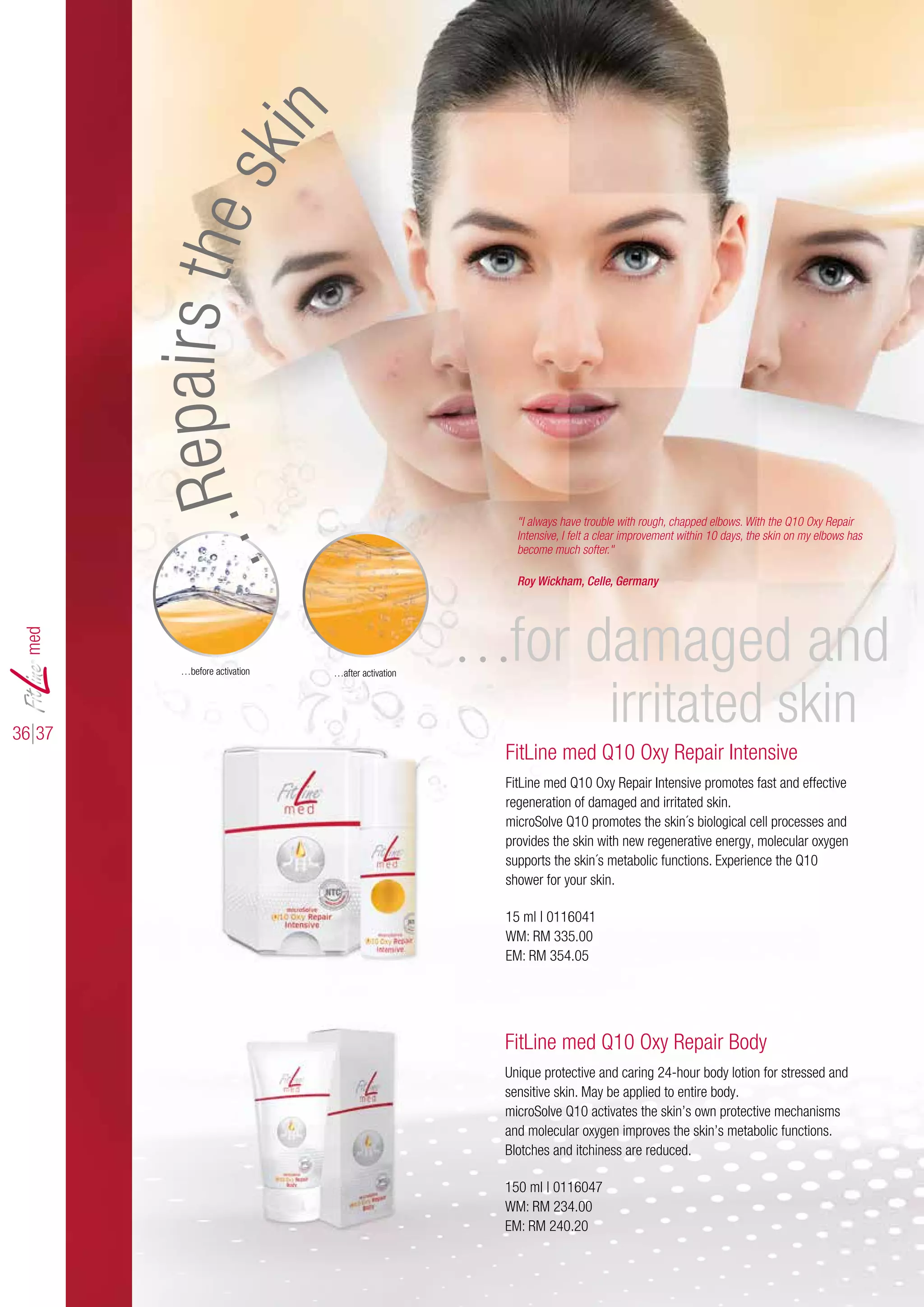 ボディクリーム FitLine microSolve Q10 Oxy Repair Body FitLine