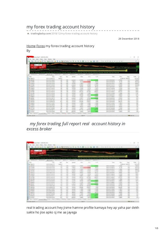 My Forex Trading Account History - 