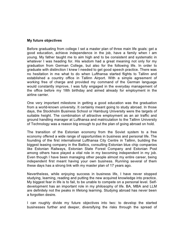 Essay on my goal in life