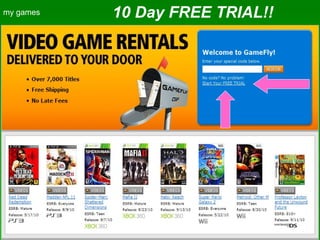 my games 10 Day FREE TRIAL!! 