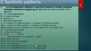 4
C Symbolic patterns
 
