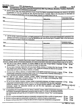 My Genome My Life IRS Non-Profit Application Form