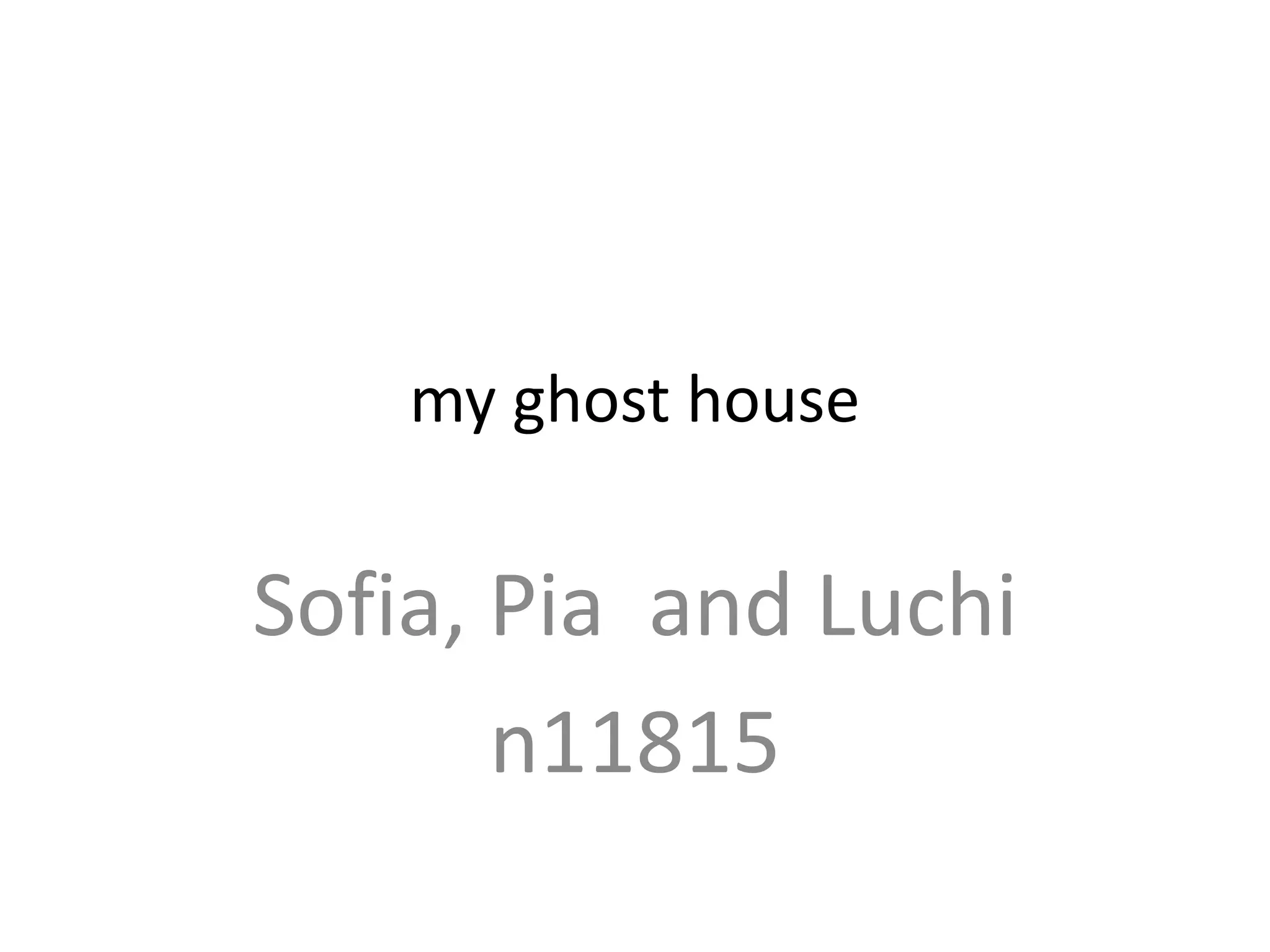 my ghost house
Sofia, Pia and Luchi
n11815