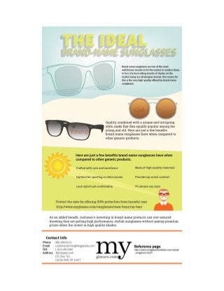 Myglasses.com the ideal brand name sunglasses