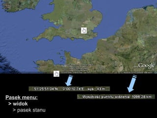 Pasek menu: > widok > pasek stanu 