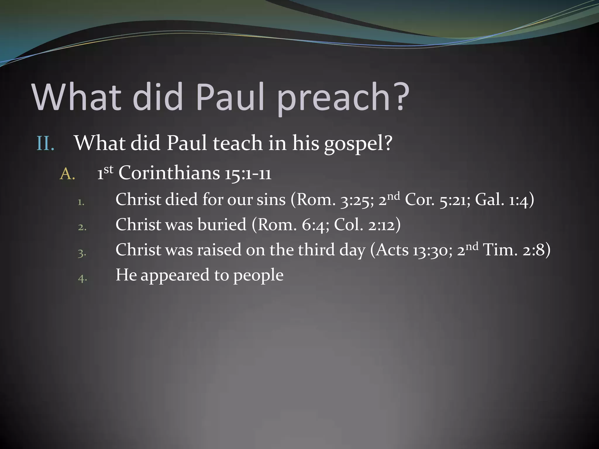My Gospel the Uniqueness of Paul's Gospel PPTX