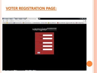 VOTER REGISTRATION PAGE:
 