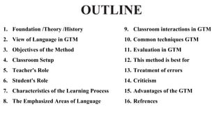 Comprehensive Overview of the Grammar Translation Method in Language ...