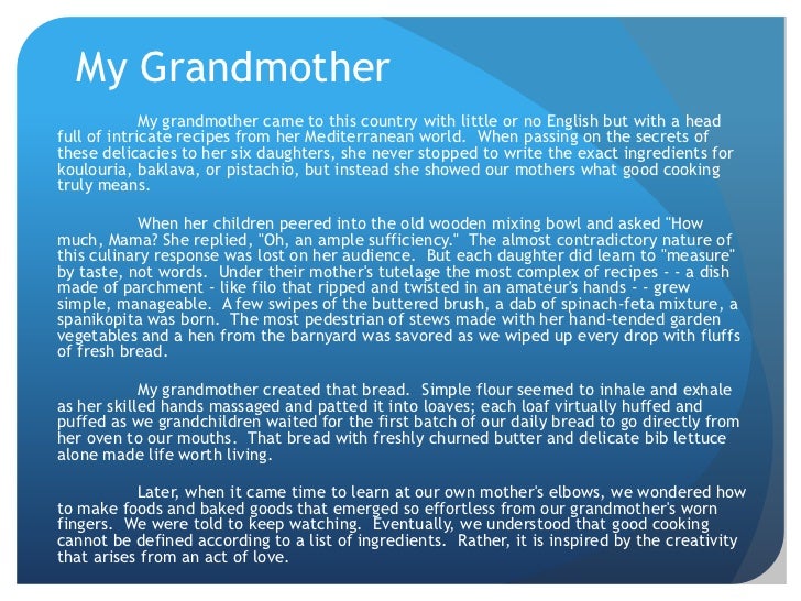 Essay of my grandmother