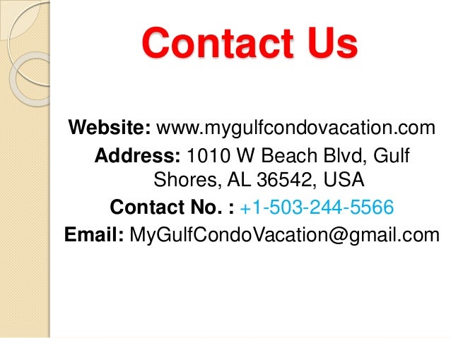 Vacation Homes In Gulf Shores Alabama