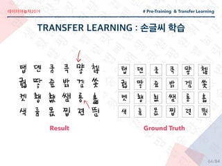 2019
/84
Result Ground Truth
# Pre-Training & Transfer Learning
64
 