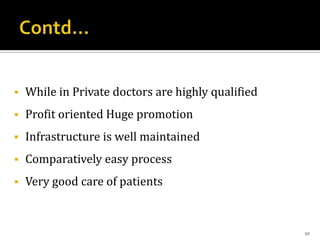Healthcare sector India Slide 10