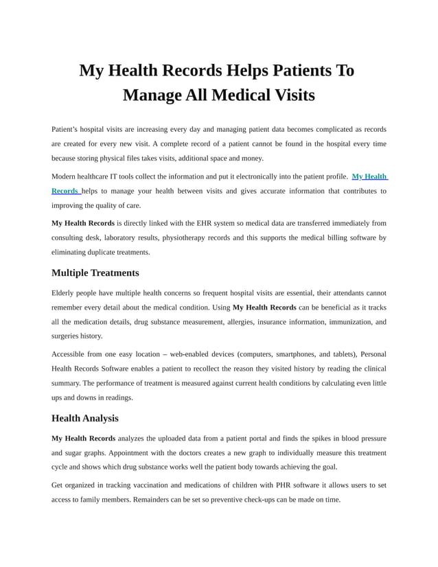 My Health Records Helps Patients To Manage All Medical Visits.pdf