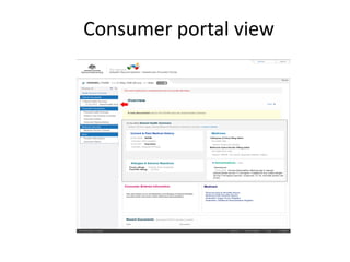 Consumer portal view
 