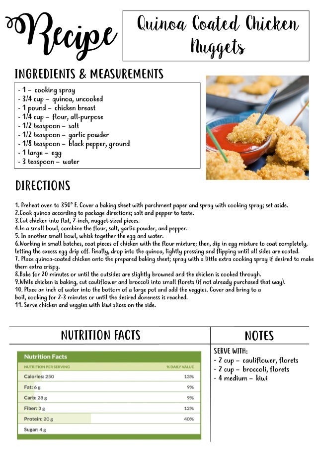 My Healthy Recipe Book