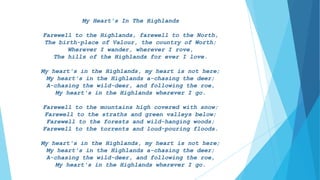My Heart'S In The Highlands | PPT