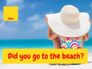 Did you go to the beach?
Total
 