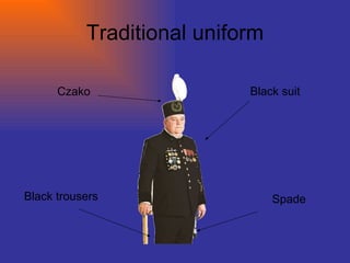 Traditional uniform Czako Spade Black suit Black trousers 