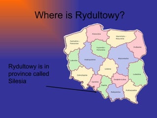 Where is Rydultowy? Rydultowy is in province called Silesia 