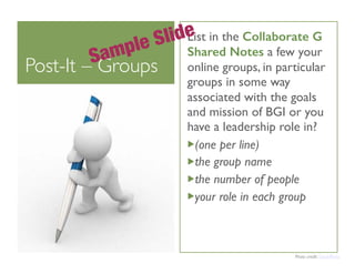 Post-It –
Inequality
Write in the Collaborate
G Shared Notes for each
of your online groups, the
nature of the Participati...