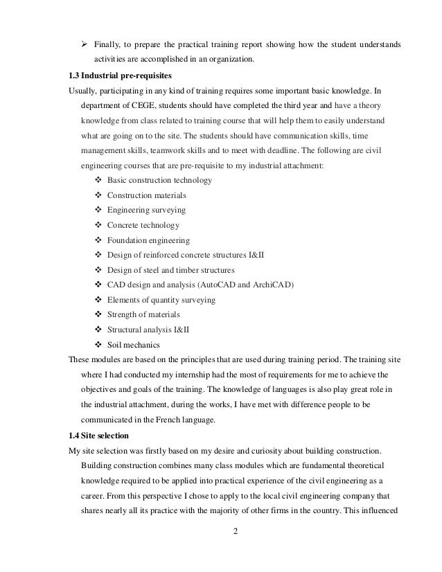INDUSTRIAL ATTACHMENT REPORT By Innocent Nsengimana
