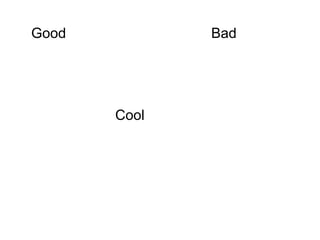 Good          Bad




       Cool
 