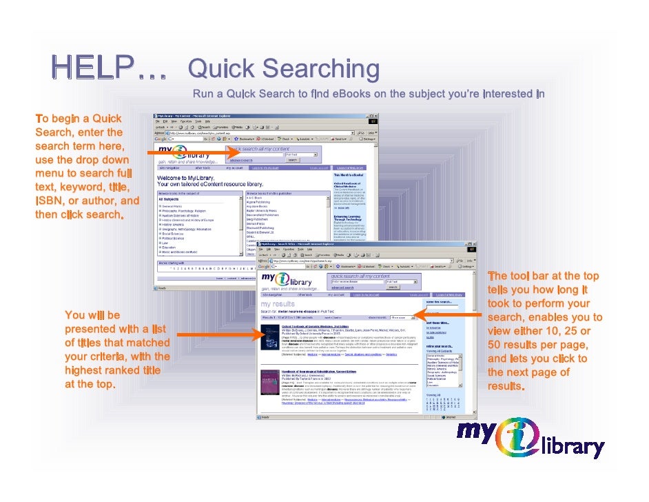 MyiLibrary Help