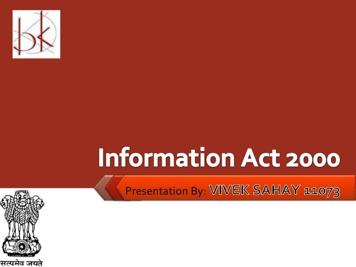 presentation on it act 2000